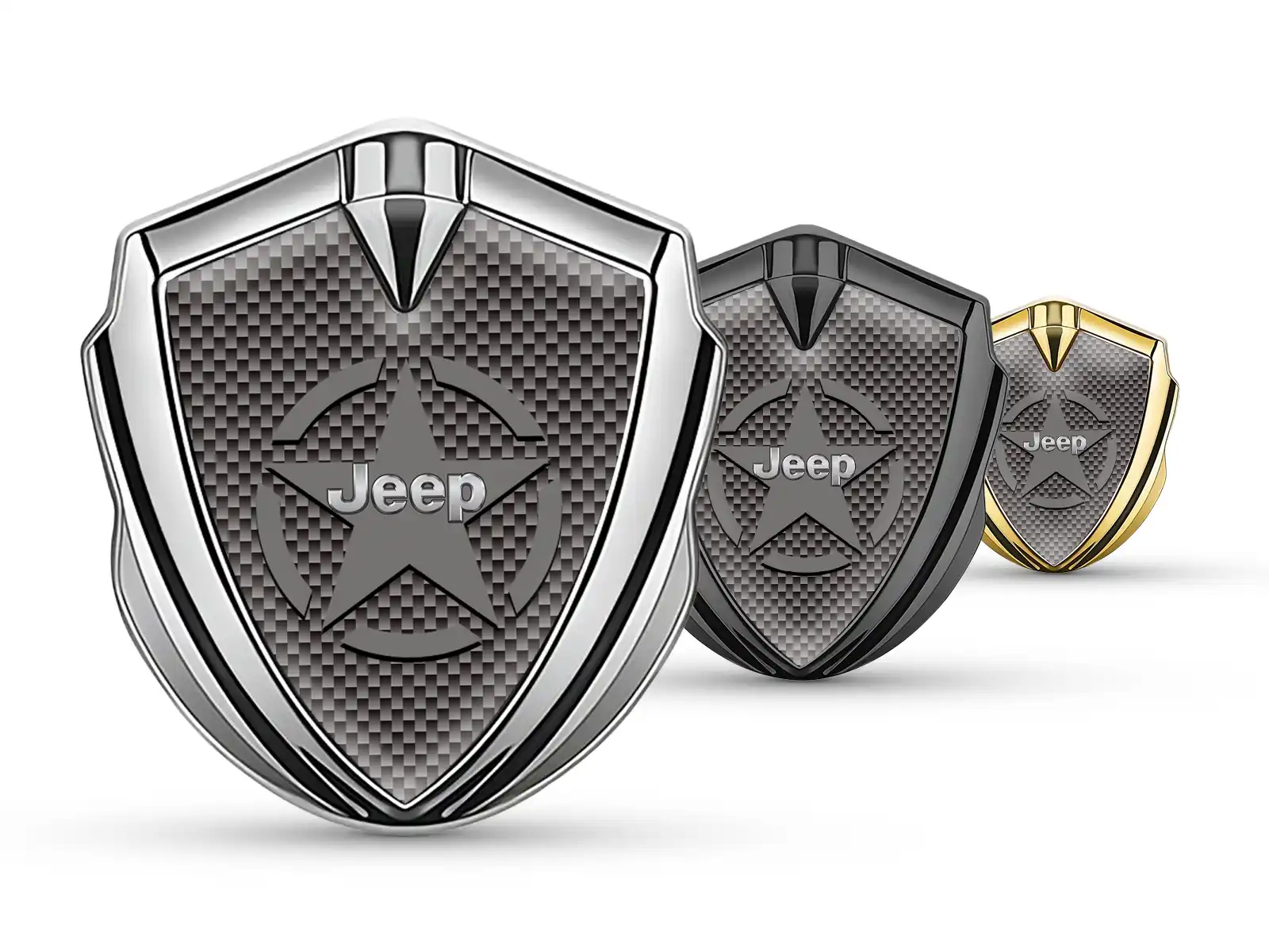 Jeep Metallico Cupolato Emblema Personalizzabile Stile Forza